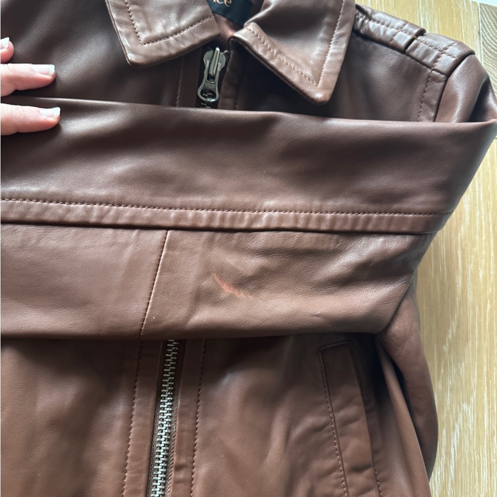 NWT QUINCE 100% Washed Leather Bomber Jacket - Picture 16 of 16